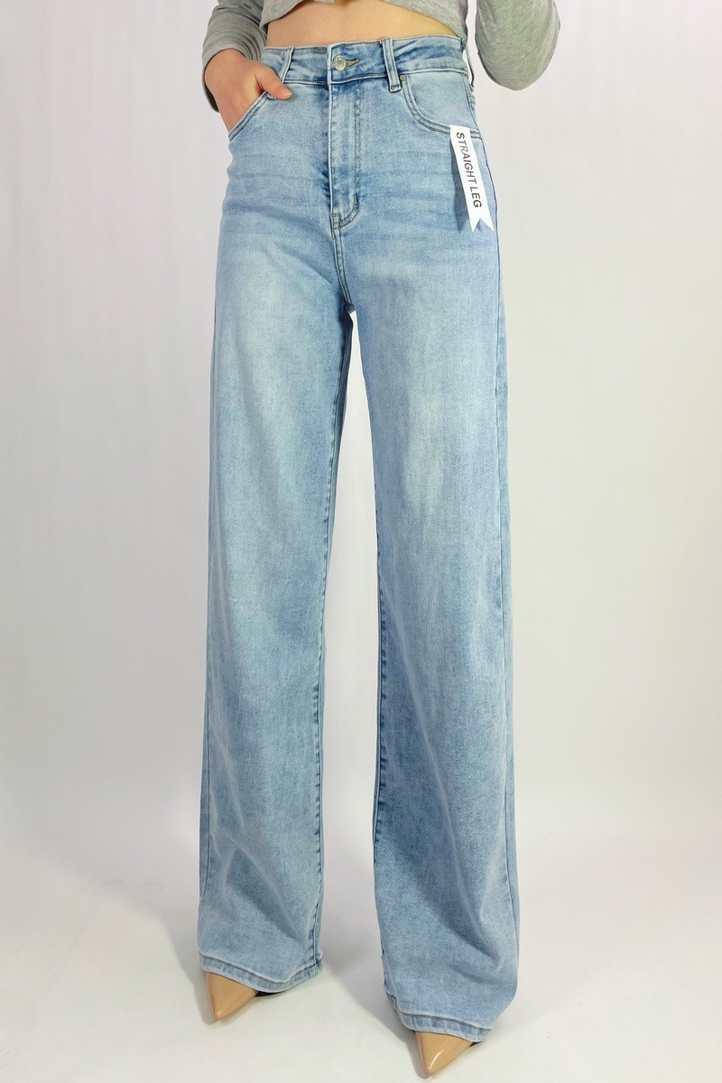 Grossista Lusa Mode - Jeans elasticizzati a gamba dritta premium, taglie 38-46