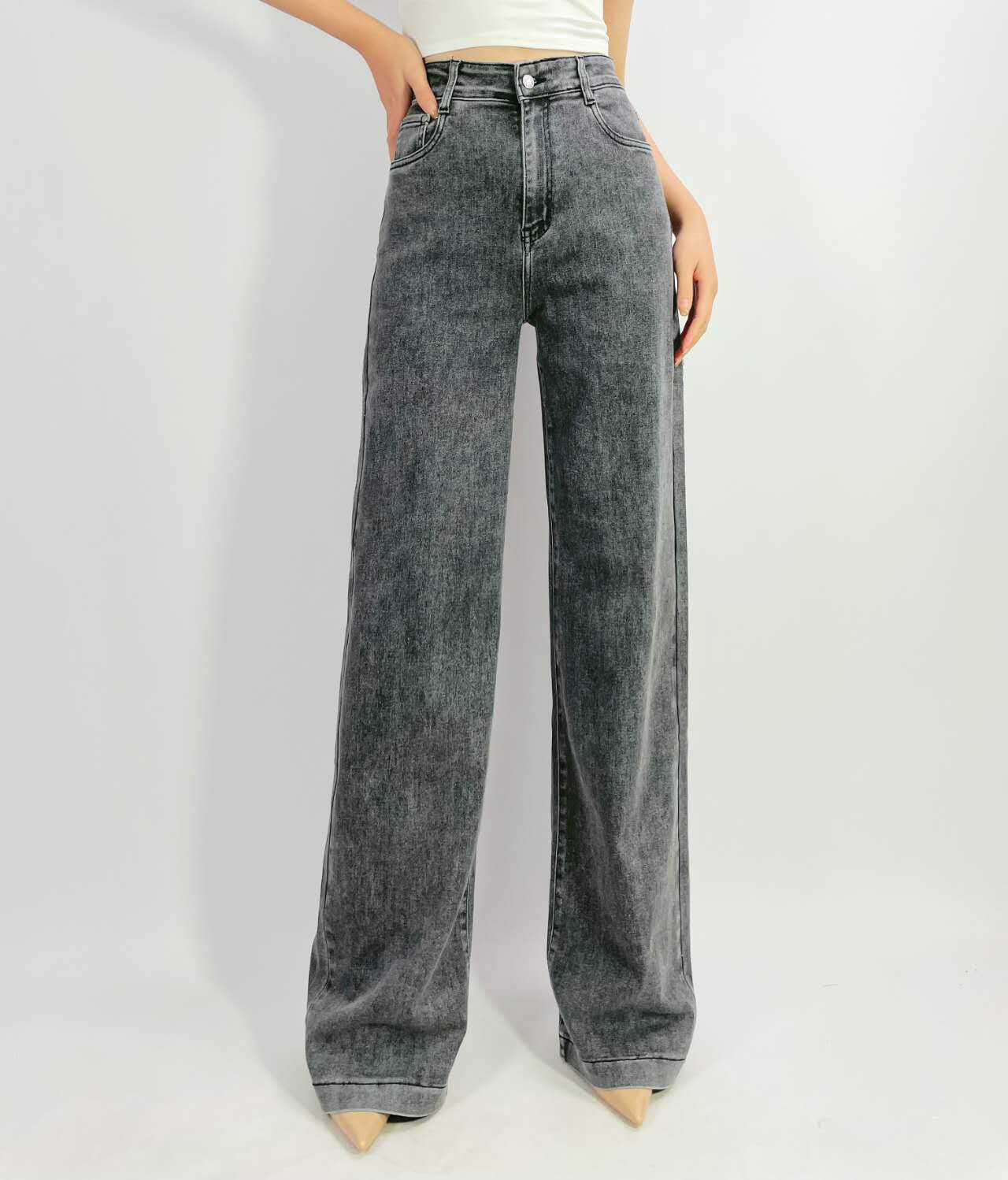Wholesaler Lusa Mode - Straight cut stretch 5 pocket jeans size 38-46
