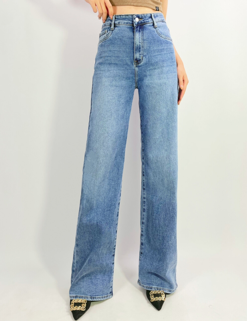 Wholesaler Lusa Mode - Monkey wash stretch 5 pocket straight leg jeans size 38-46