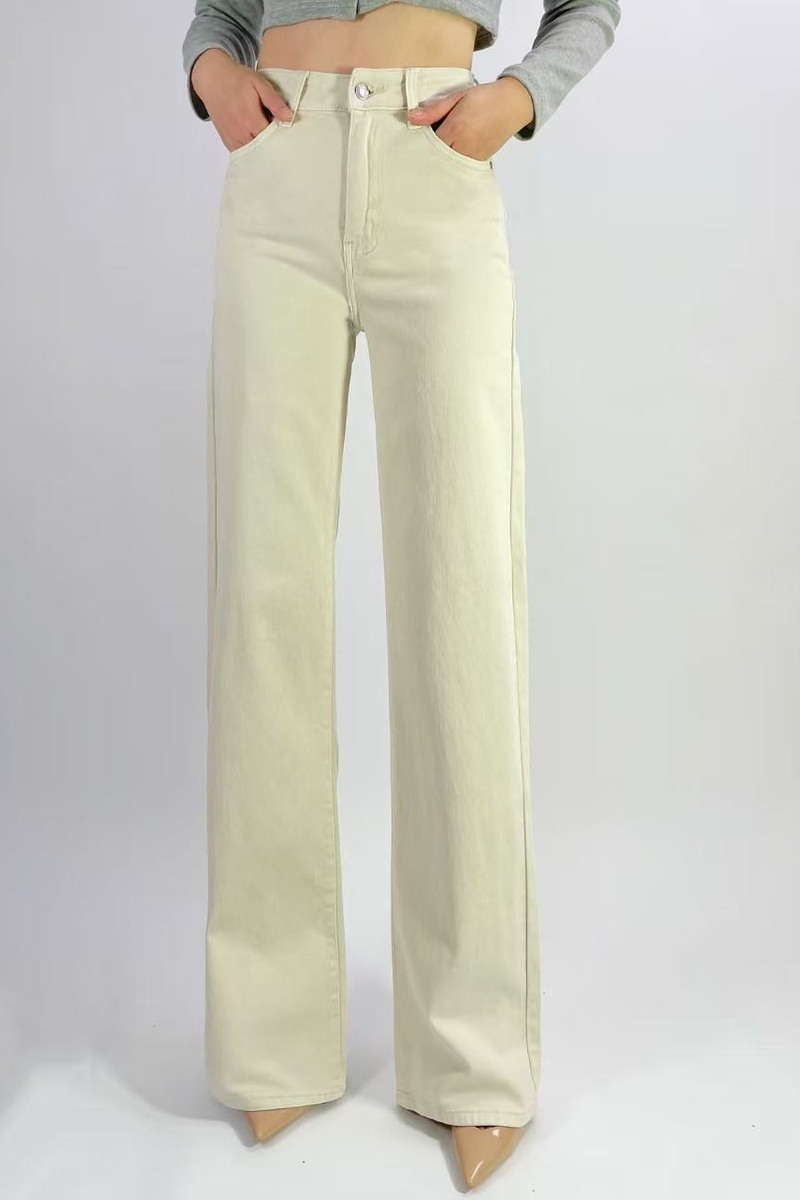 Mayorista Lusa Mode - Elegantes vaqueros elásticos de corte recto, tallas 36-46