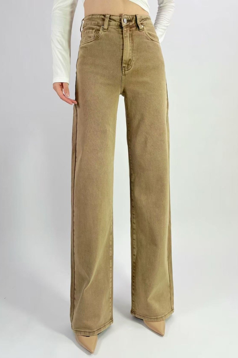 Mayorista Lusa Mode - Elegantes vaqueros elásticos de corte recto, tallas 36-46