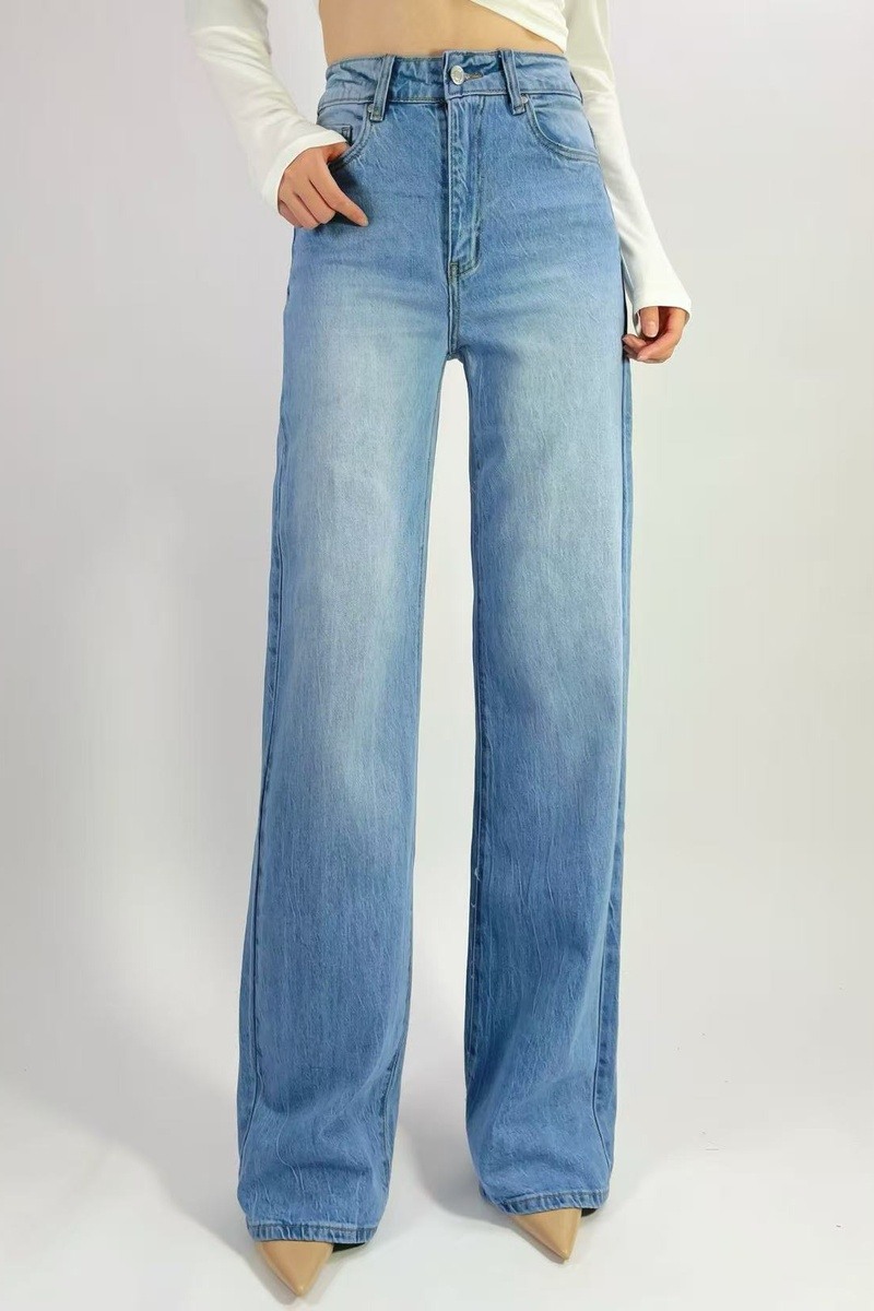 Grossiste Lusa Mode - Jean premium coupe droit délavé T36-T46