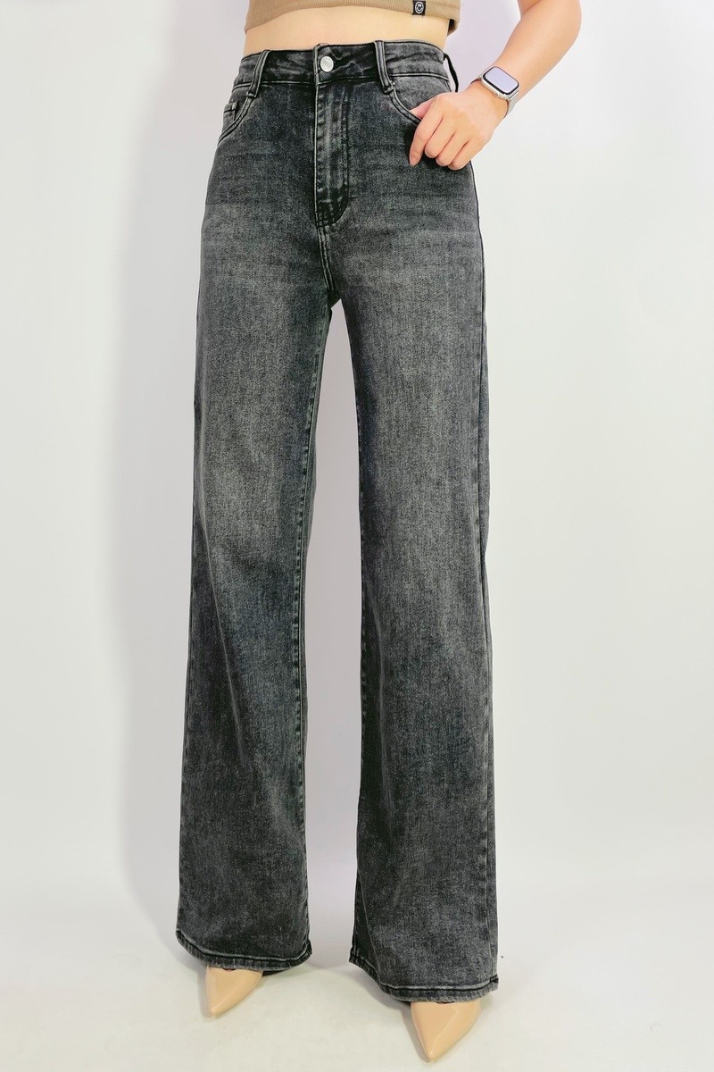 Grossista Lusa Mode - Jeans premium a taglio dritto con 5 tasche e stretch, taglia 36-46