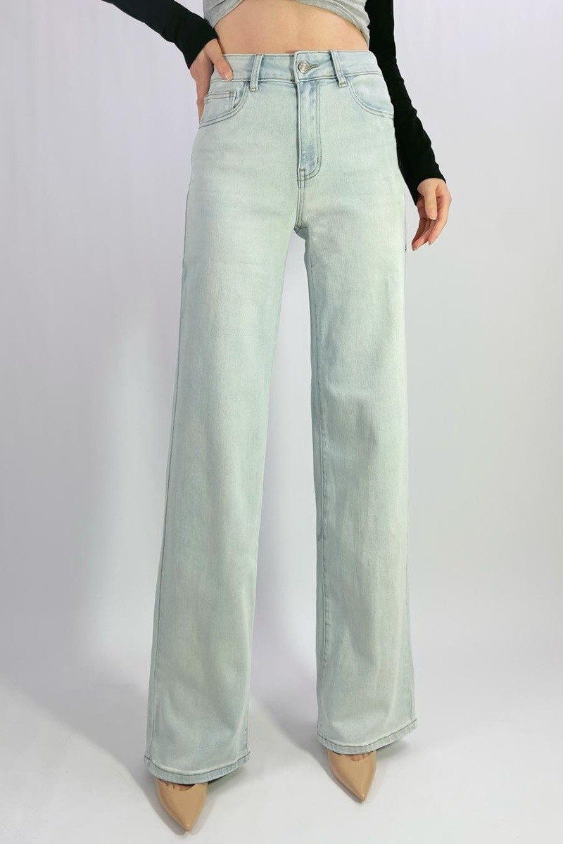 Großhändler Lusa Mode - Premium-Jeans mit weitem Bein und Stretch-Waschung, Größen 36-46