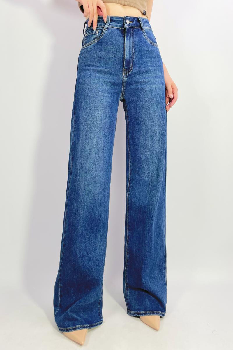 Großhändler Lusa Mode - Gerade geschnittene Stretch-Jeans mit 5 Taschen Größe 36-46