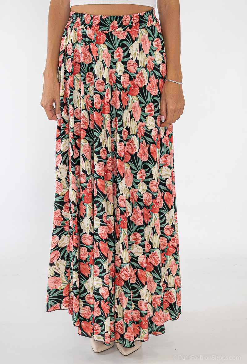 Wholesaler Lusa Mode - Floral print long skirt