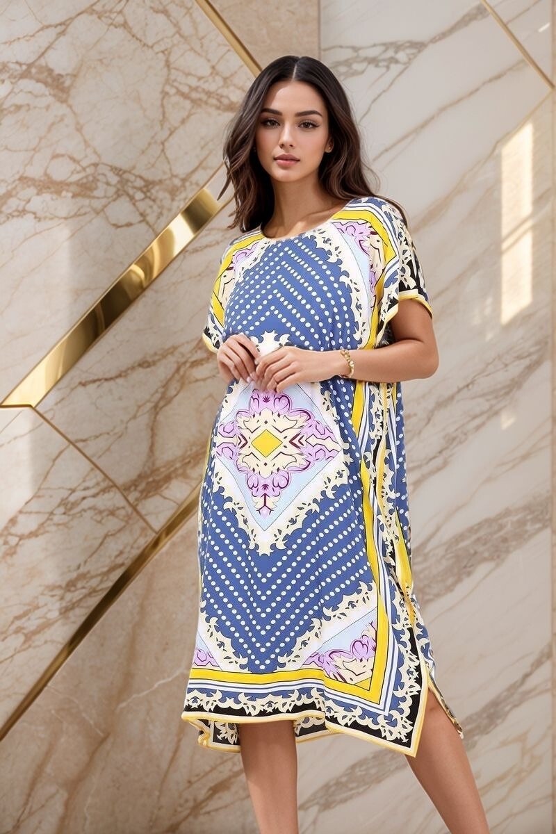 Grossiste Lusa Mode - Robe mi-longue Boubou imprimé style africain