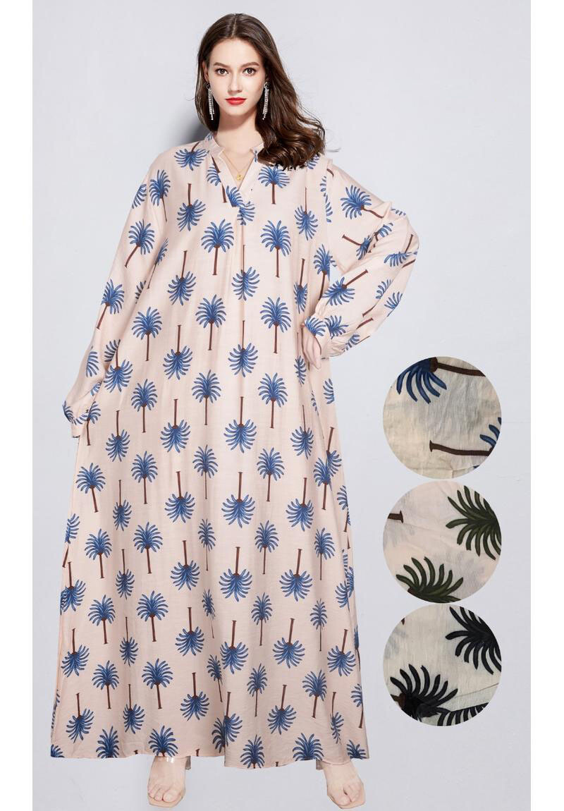 Wholesaler Lusa Mode - Long tropical print dress in lyocell fabric