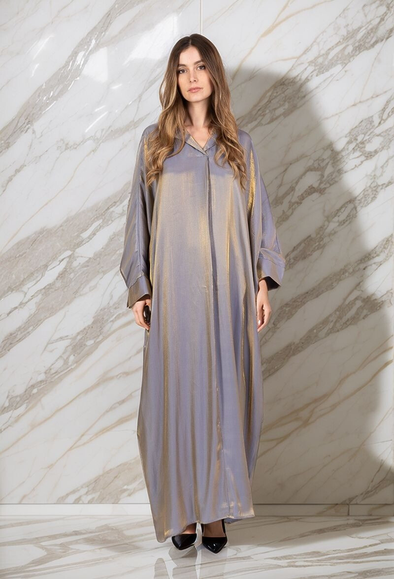 Grossista Lusa Mode - Camicia lungo vestito maniche lunghe in metallo lungo