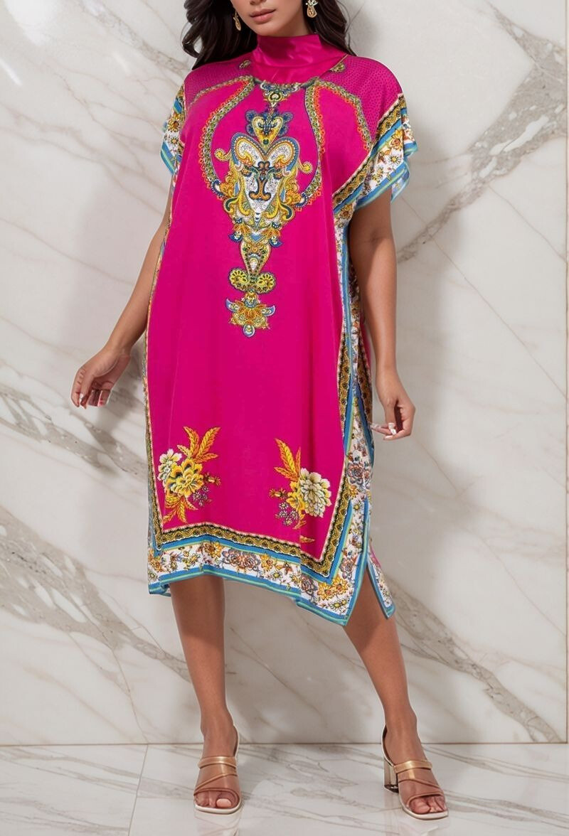 Grossista Lusa Mode - Stile africano stampato di abito boubou a metà lunghezza