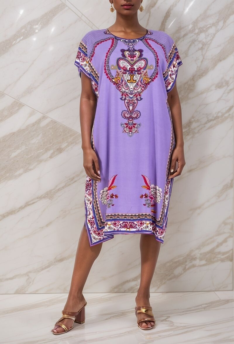 Grossiste Lusa Mode - Robe mi-longue Boubou imprimé style africain