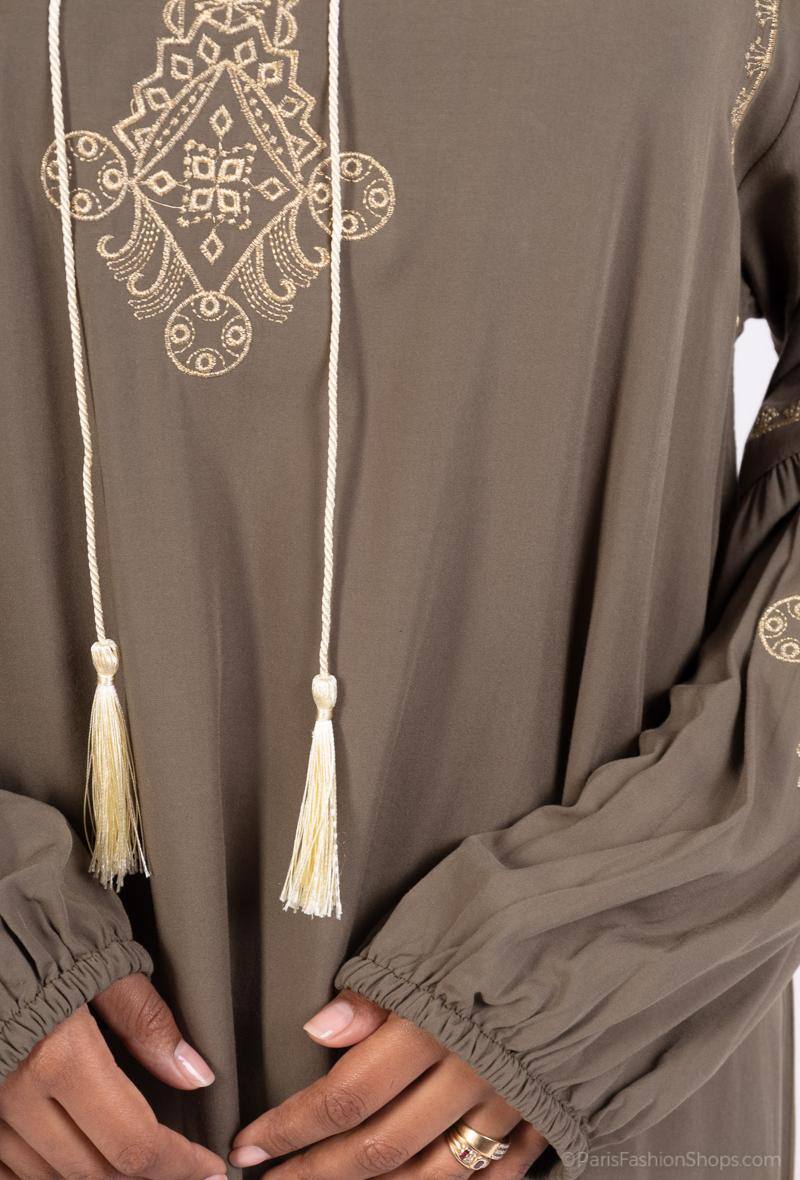 cream lace dress what color shoes Cream lace maxi dress with self back tie Large / Beige main image 1