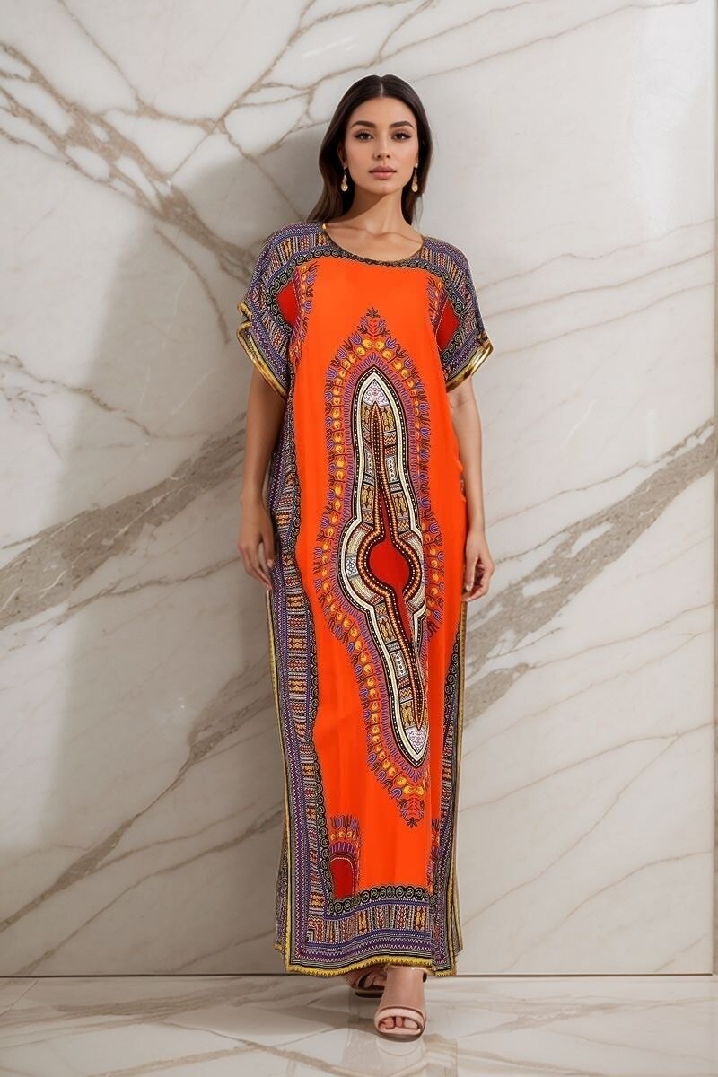 Grossiste Lusa Mode - Robe longue Boubou imprimé style africain