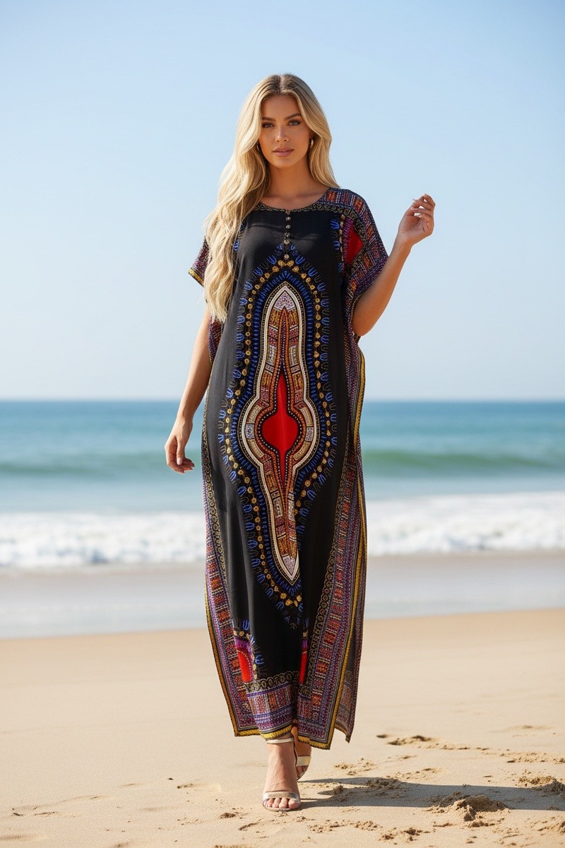 Long African-style printed Boubou dress | Paris Fashion Shops Long African-style printed Boubou dress | Paris Fashion Shops