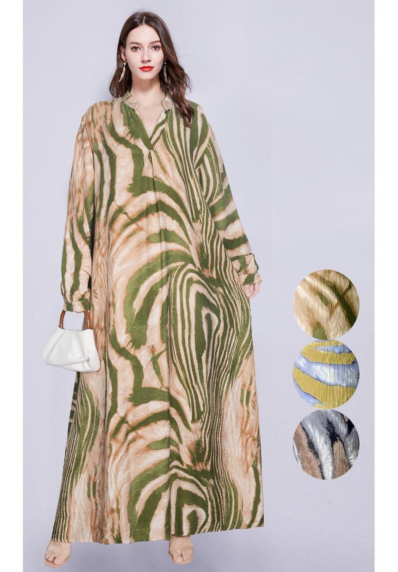 Grossiste Lusa Mode - Robe longue imprimée bohème tissu lyocell