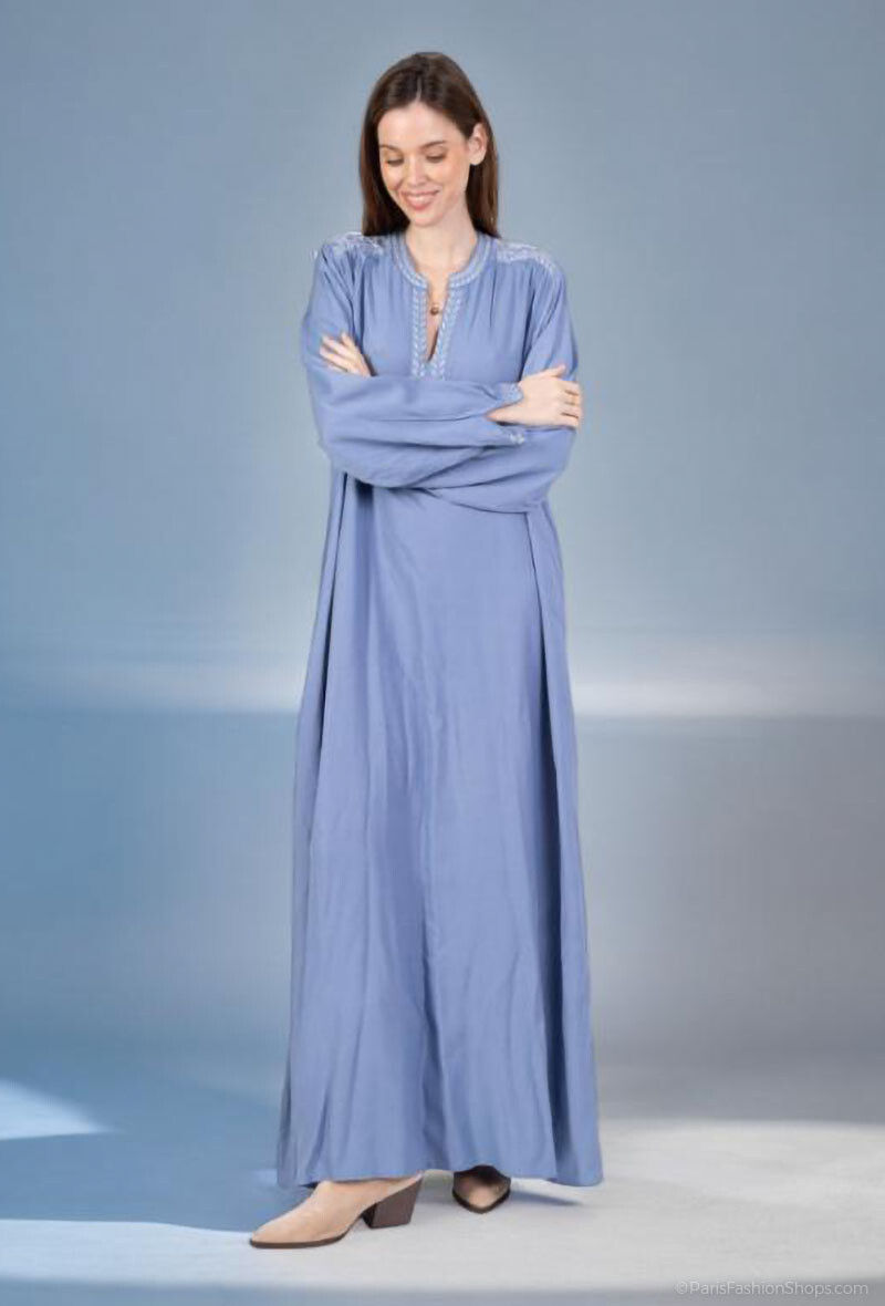 Großhändler Lusa Mode - United Long Shirt Kleid mit Blechstickerei