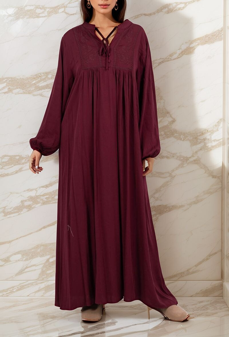 Großhändler Lusa Mode - United Long Kleid mit Stickerei