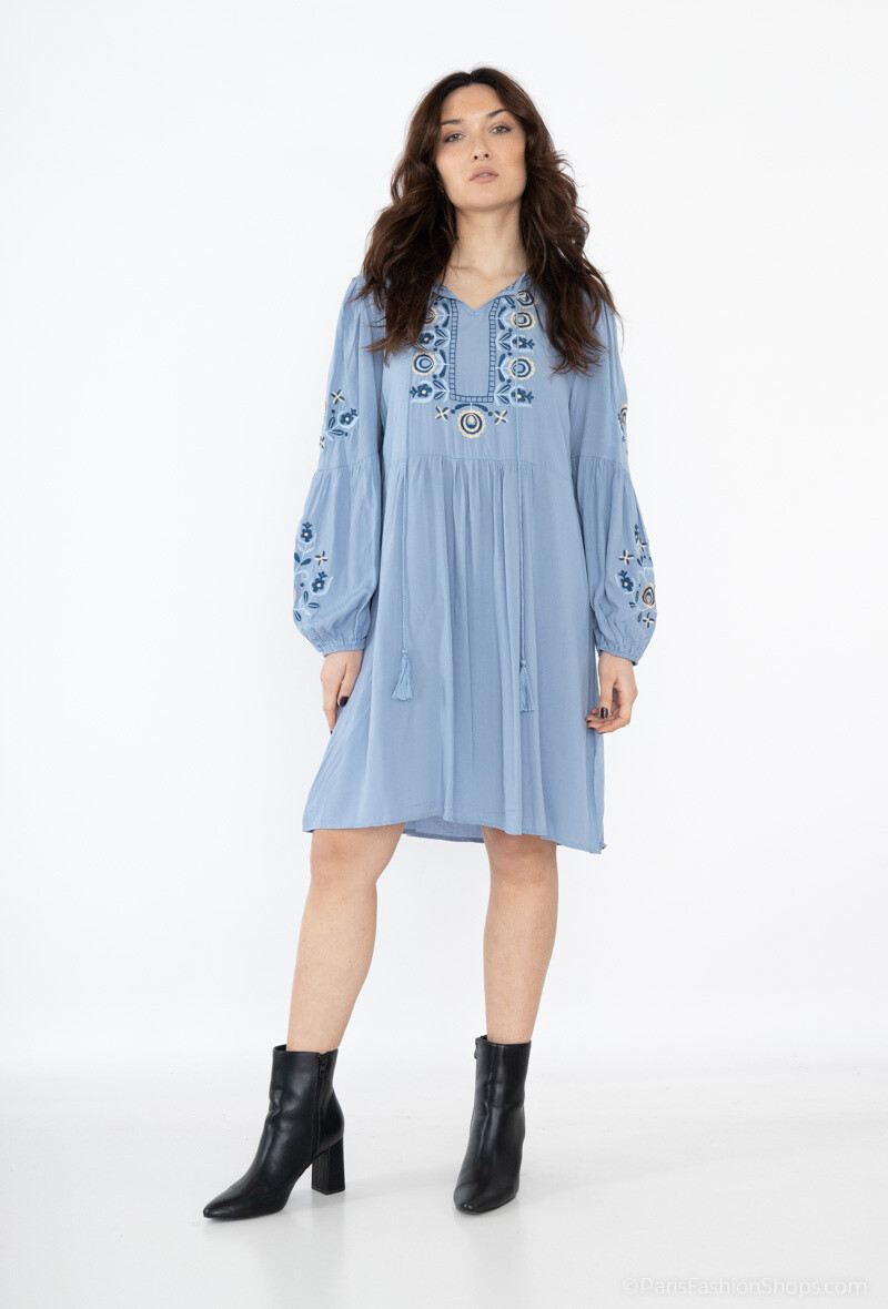 Wholesaler Lusa Mode - Plain embroidered tunic