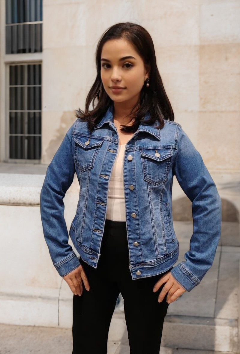 Grossista Lusa Mode - Giacca di jeans elasticizzata con quattro tasche