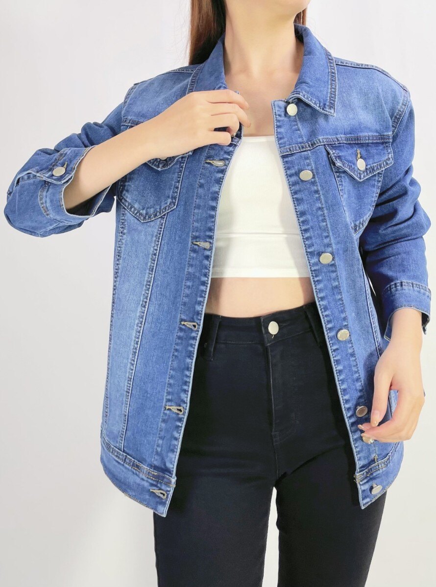 Wholesaler Lusa Mode - Stretch denim jacket with four pockets, size 46-54