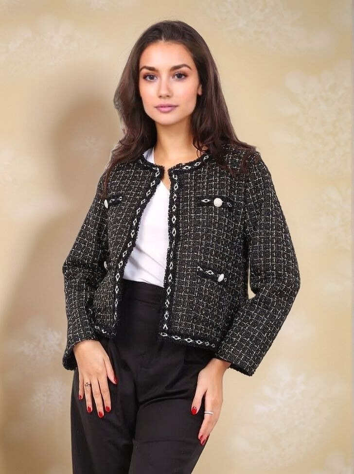 Grossista Lusa Mode - Giacca in tweed stile coreano