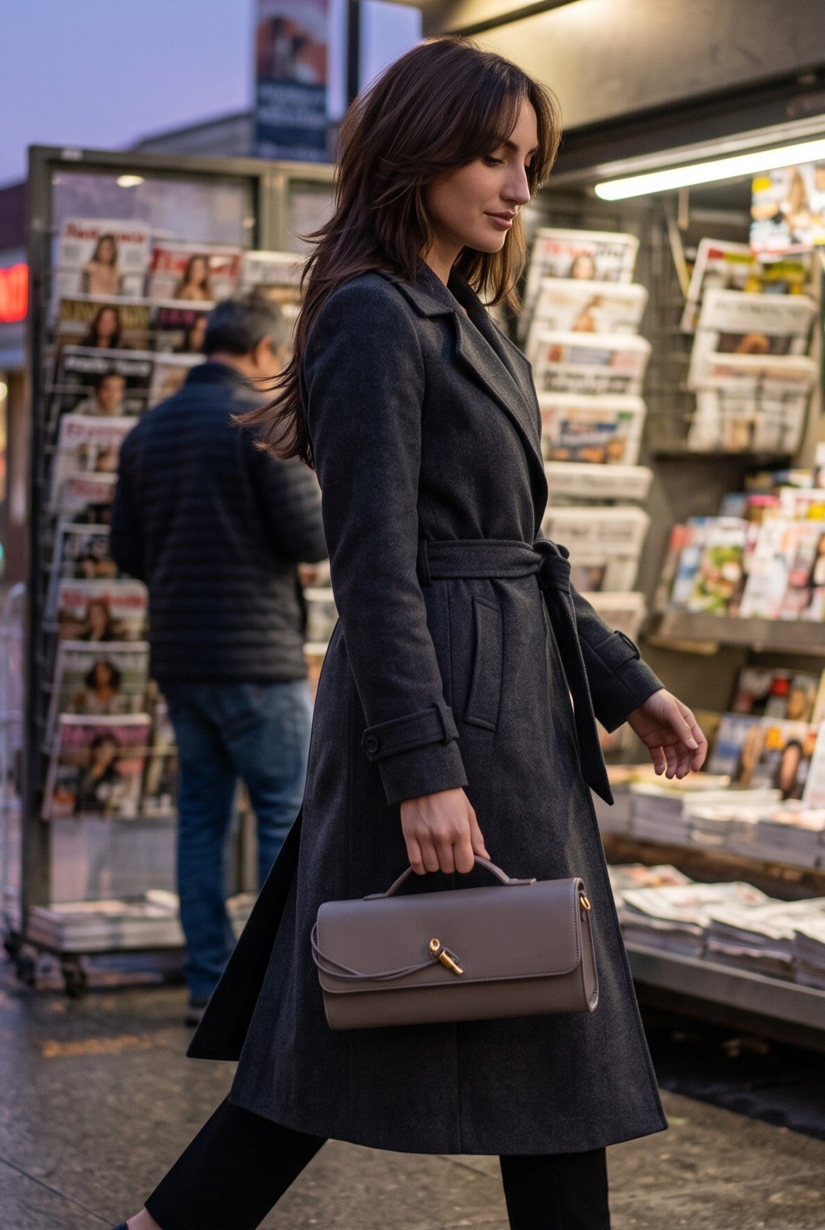 Grossiste LUX - Sac baguette — format allongé — bandoulière incluse — CHIC