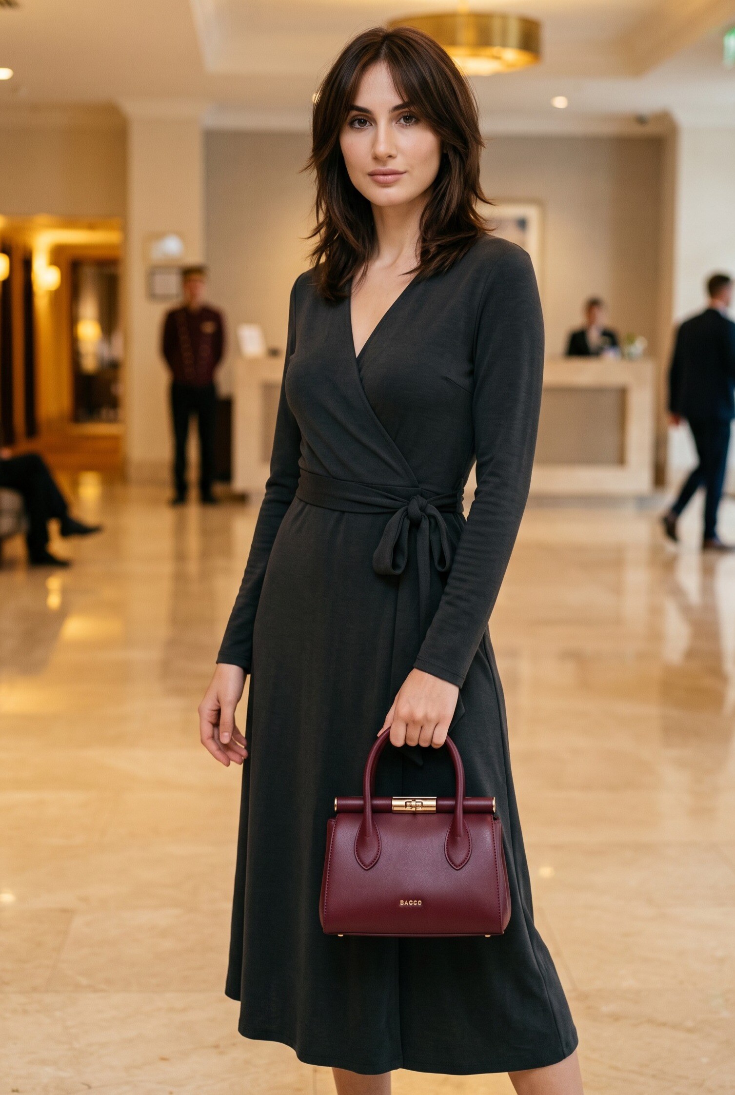Wholesaler LUX - Mini bag — structured with gold twist-lock closure — shoulder strap included — CHIC