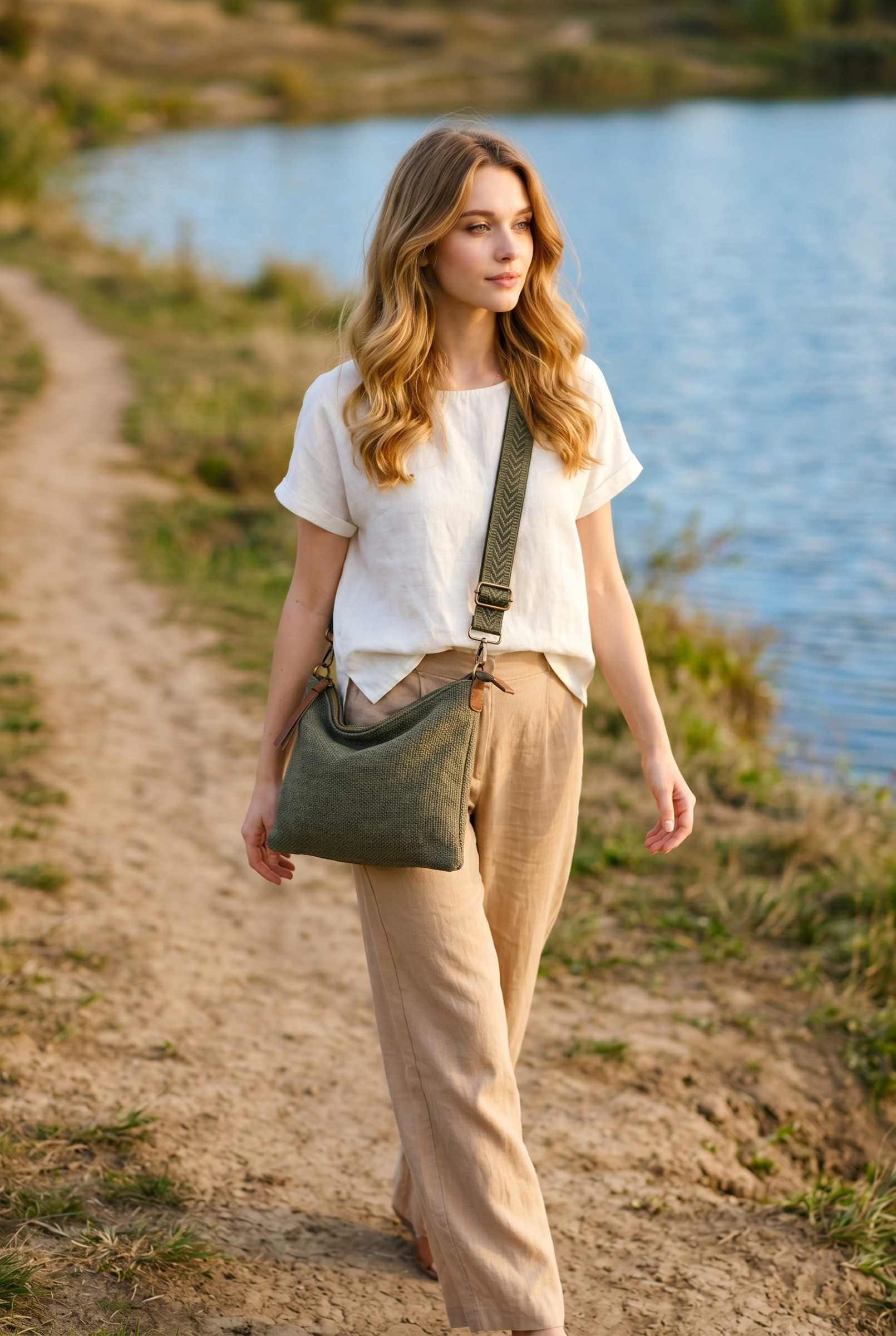 Wholesaler LUX - Crossbody bag — solid canvas — CASUAL EVERYDAY