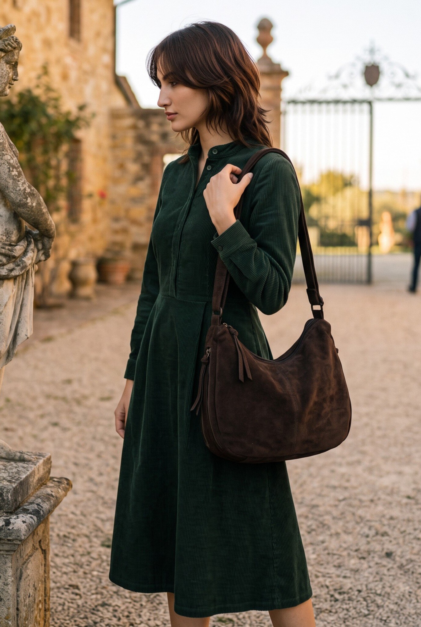 Grossista LUX - Borsa hobo — effetto camoscio — tracolla regolabile inclusa — URBAN
