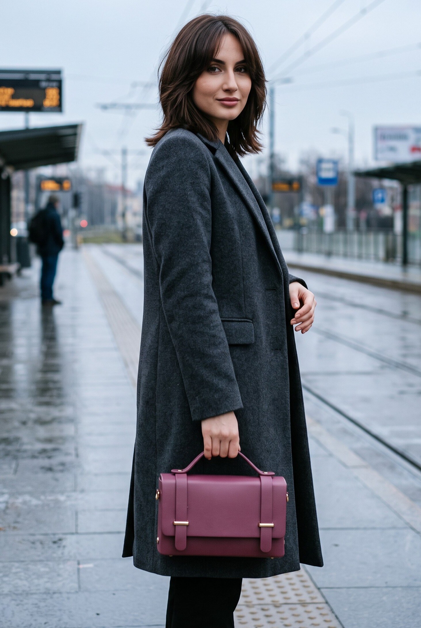 Grossista LUX - Borsa a mano — patta con dettagli dorati — tracolla a catena inclusa — CHIC