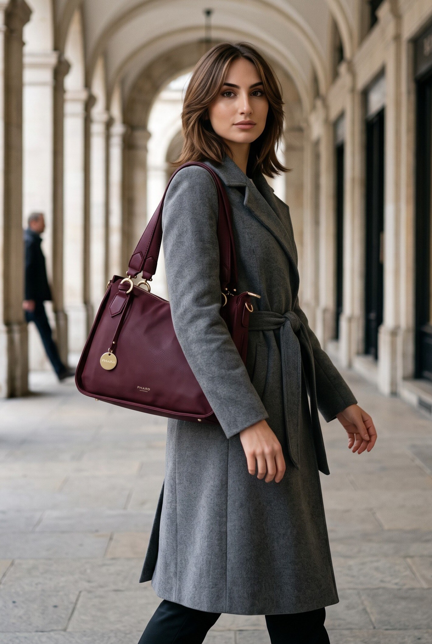 Wholesaler LUX - Handbag — suede effect — shoulder strap included — CHIC
