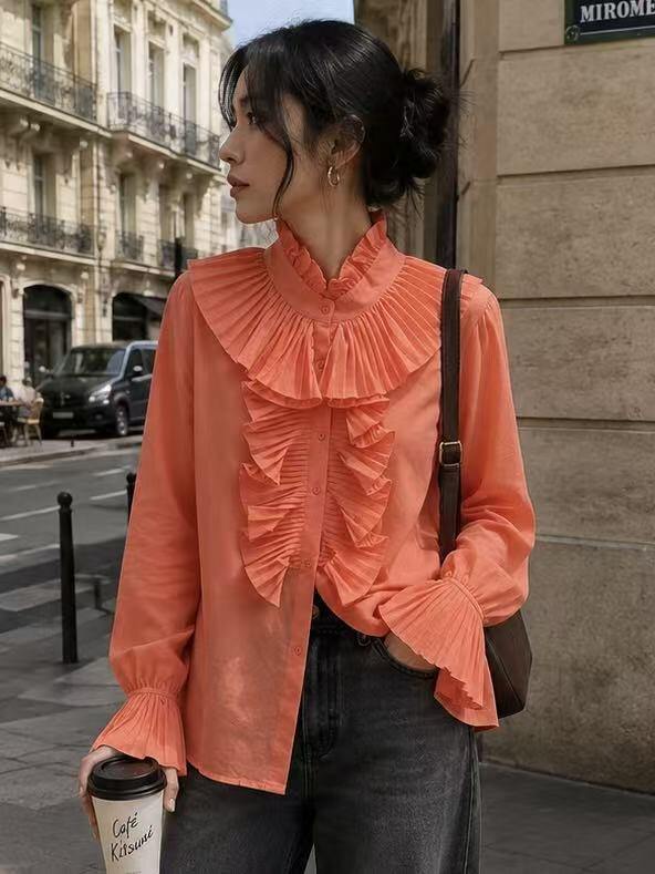 Grossiste LUZABELLE Paris - Chemise à Volants et Manches Évasées