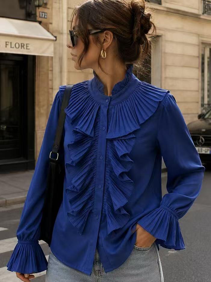 Grossiste LUZABELLE Paris - Chemise à Volants et Manches Évasées