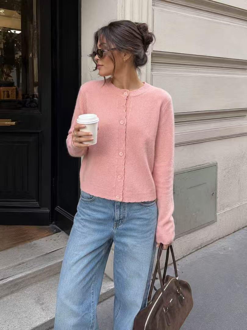 Großhändler LUZABELLE Paris - Weiche Strickjacke mit Knöpfen 100% Wolle