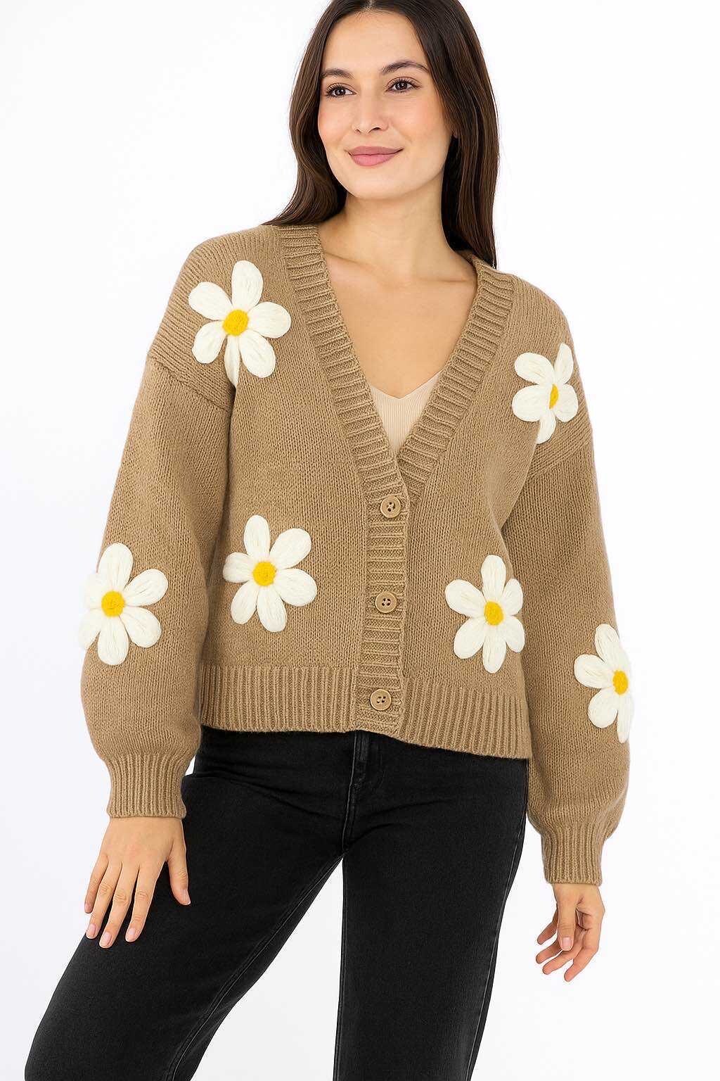 Mayorista LUZABELLE Paris - Cárdigan con flores de margarita