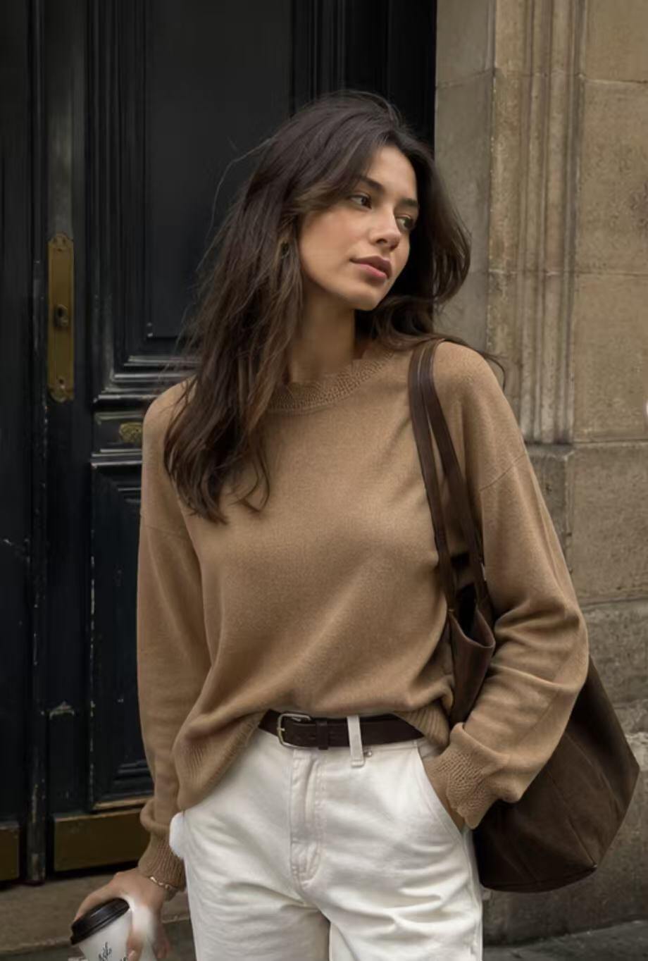 Grossiste LUZABELLE Paris - Pull Éclat Ivoire avec petite dentelle