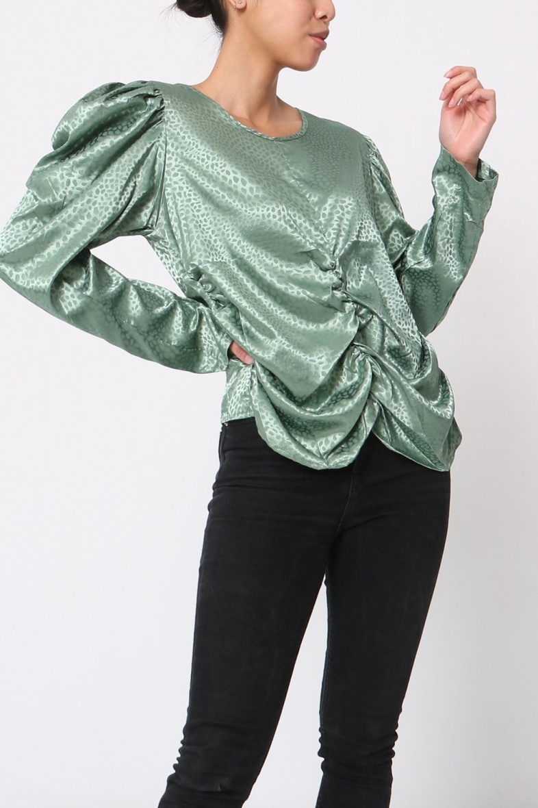 Mayorista LUZABELLE - Blusa fruncida estampada