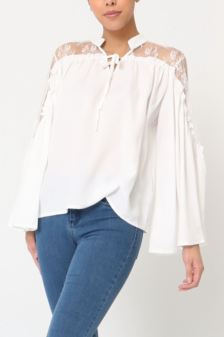 Grossiste LUZABELLE - Blouse manche évasée