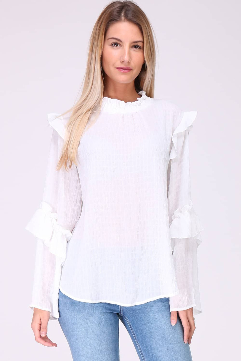 Grossista LUZABELLE - Blusa strutturata con balze