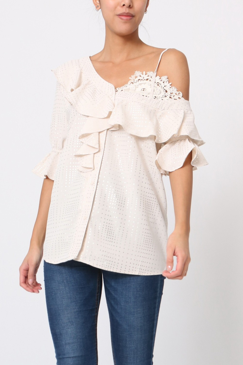 Grossista LUZABELLE - Blusa asimmetrica