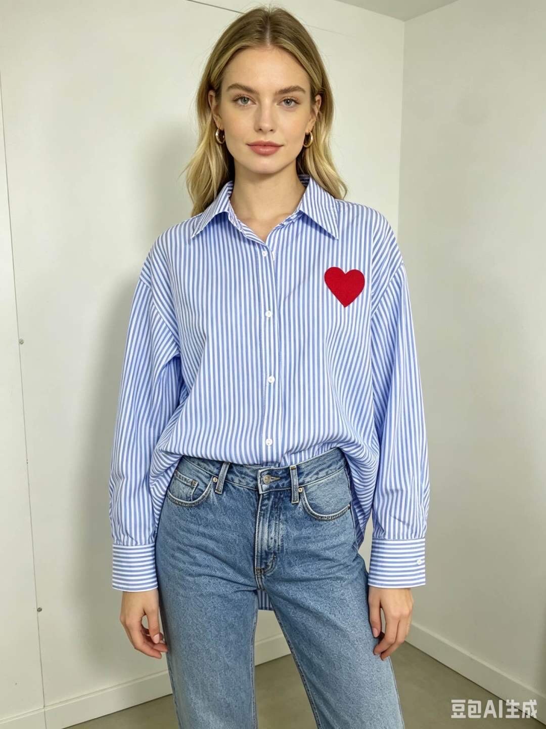 Wholesaler LUZABELLE Paris - Signature Heart Stripe Shirt – Love Stripe Shirt