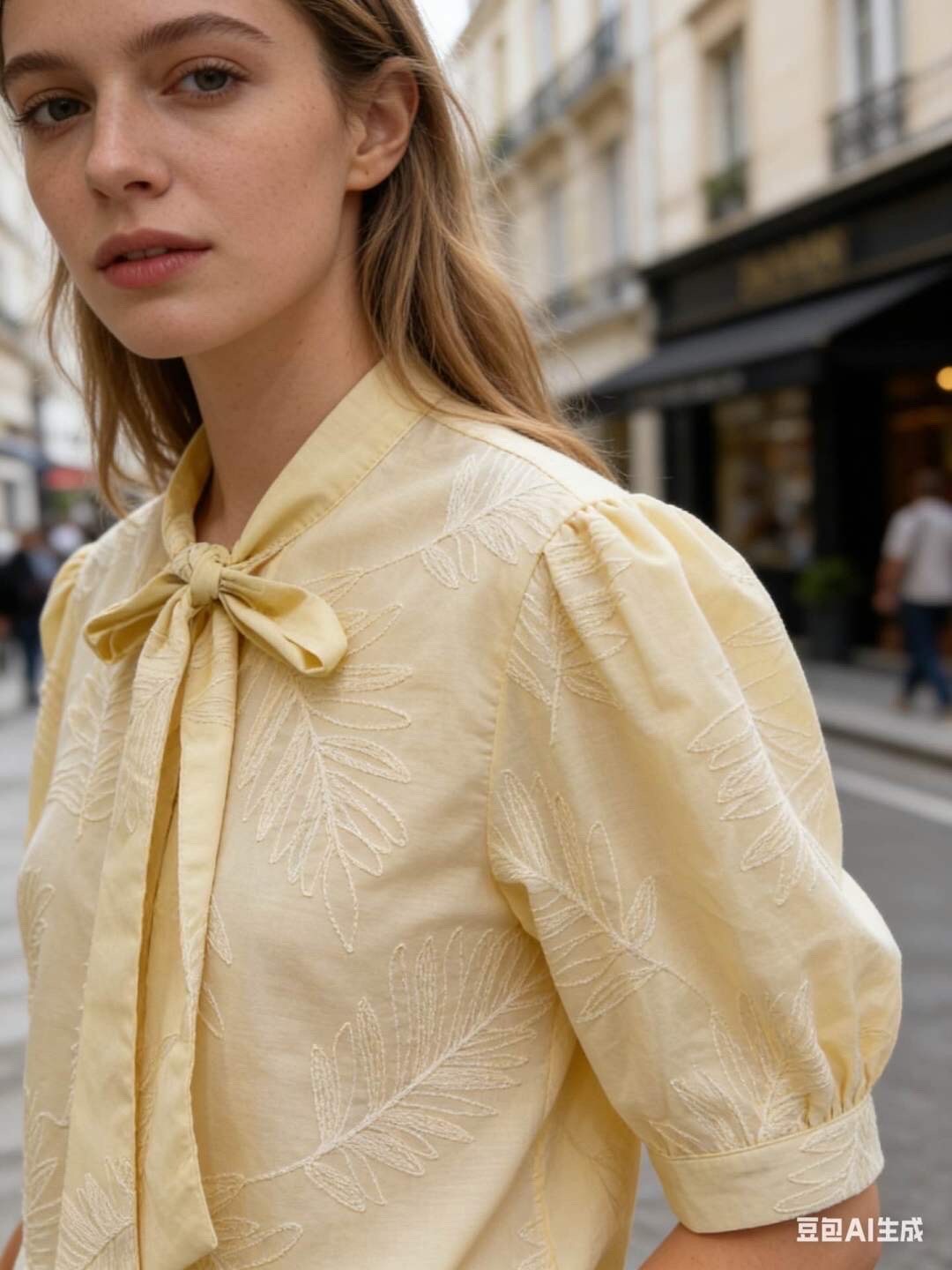 Wholesaler LUZABELLE Paris - Sage Green Foliage Print Blouse – Esprit Nature Chic