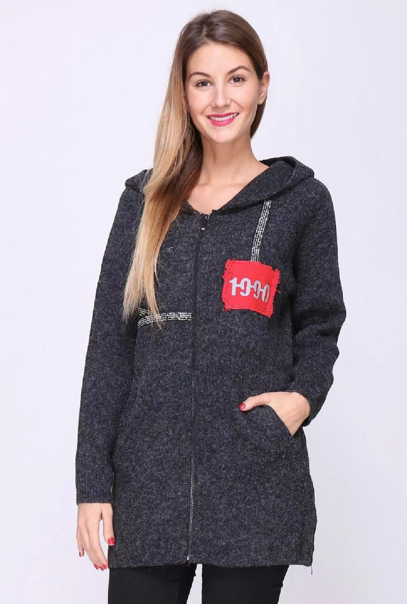 Wholesaler LUZABELLE - Hooded cardigan
