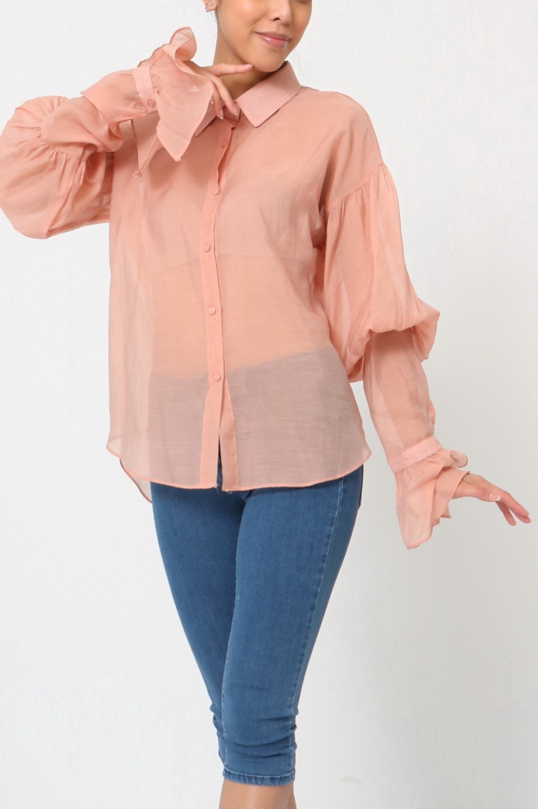 Grossista LUZABELLE - Camicia Semitrasparente