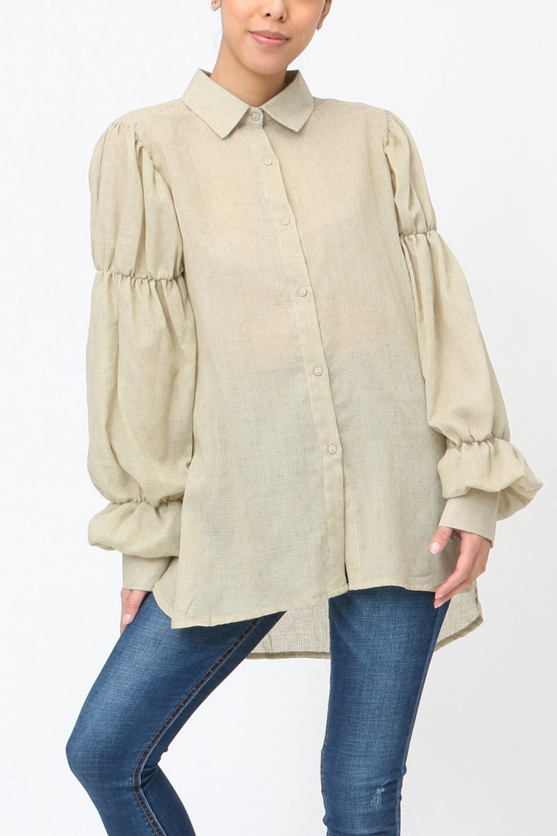 Grossiste LUZABELLE - Chemise avec manches bouffantes