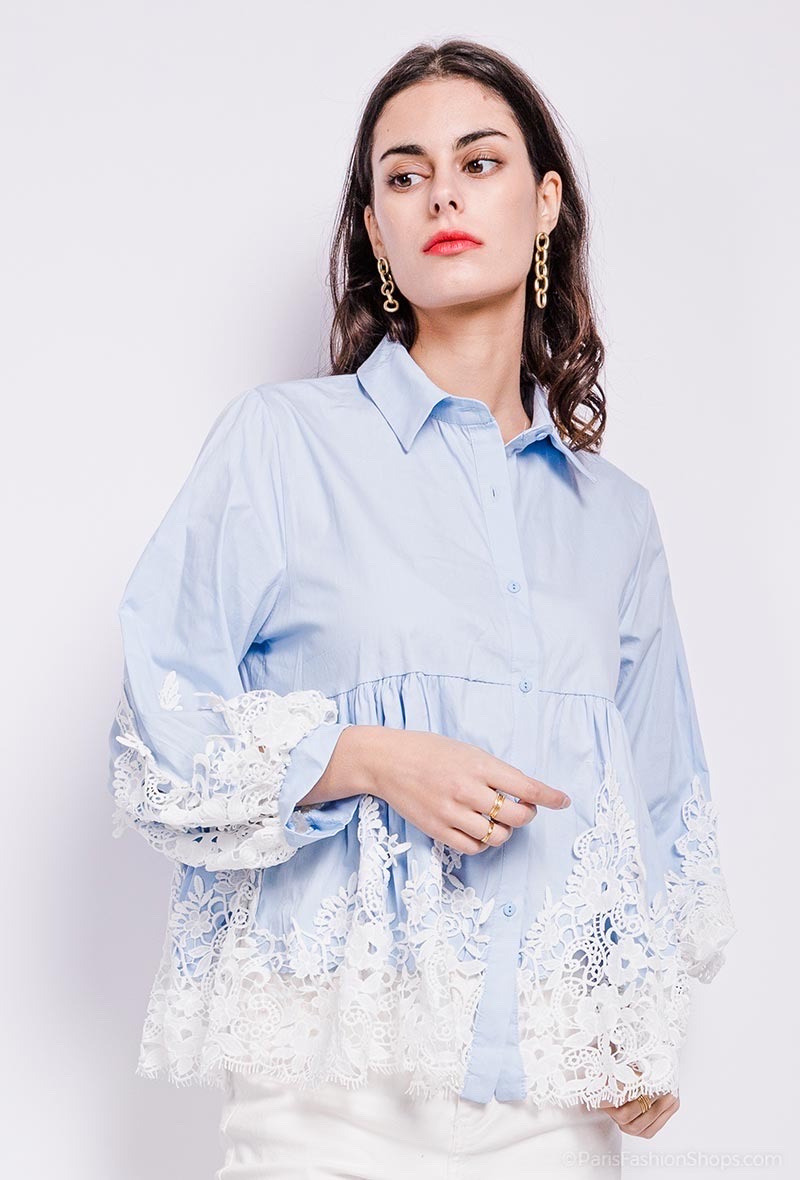 Grossiste LUZABELLE - Chemise avec dentelle