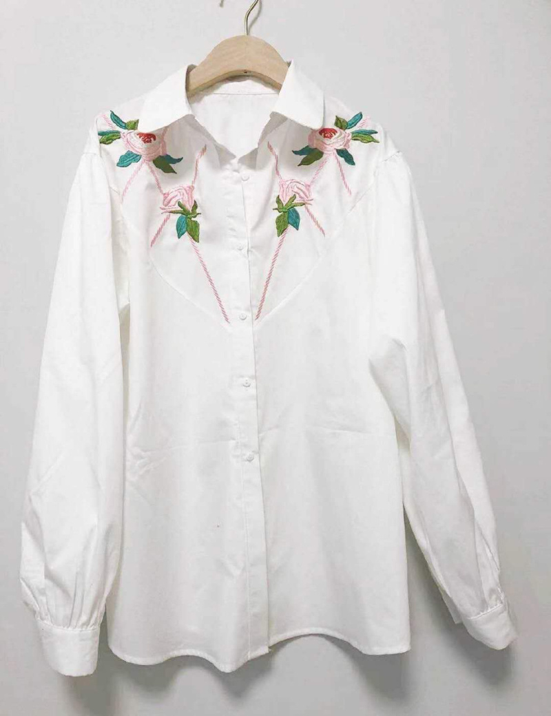 Wholesaler LUZABELLE - Long-sleeved floral pattern shirt