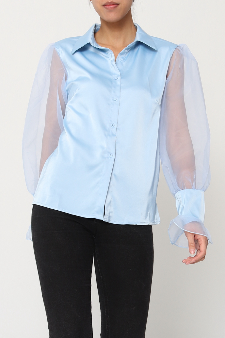 Grossista LUZABELLE - Camicia con maniche trasparenti
