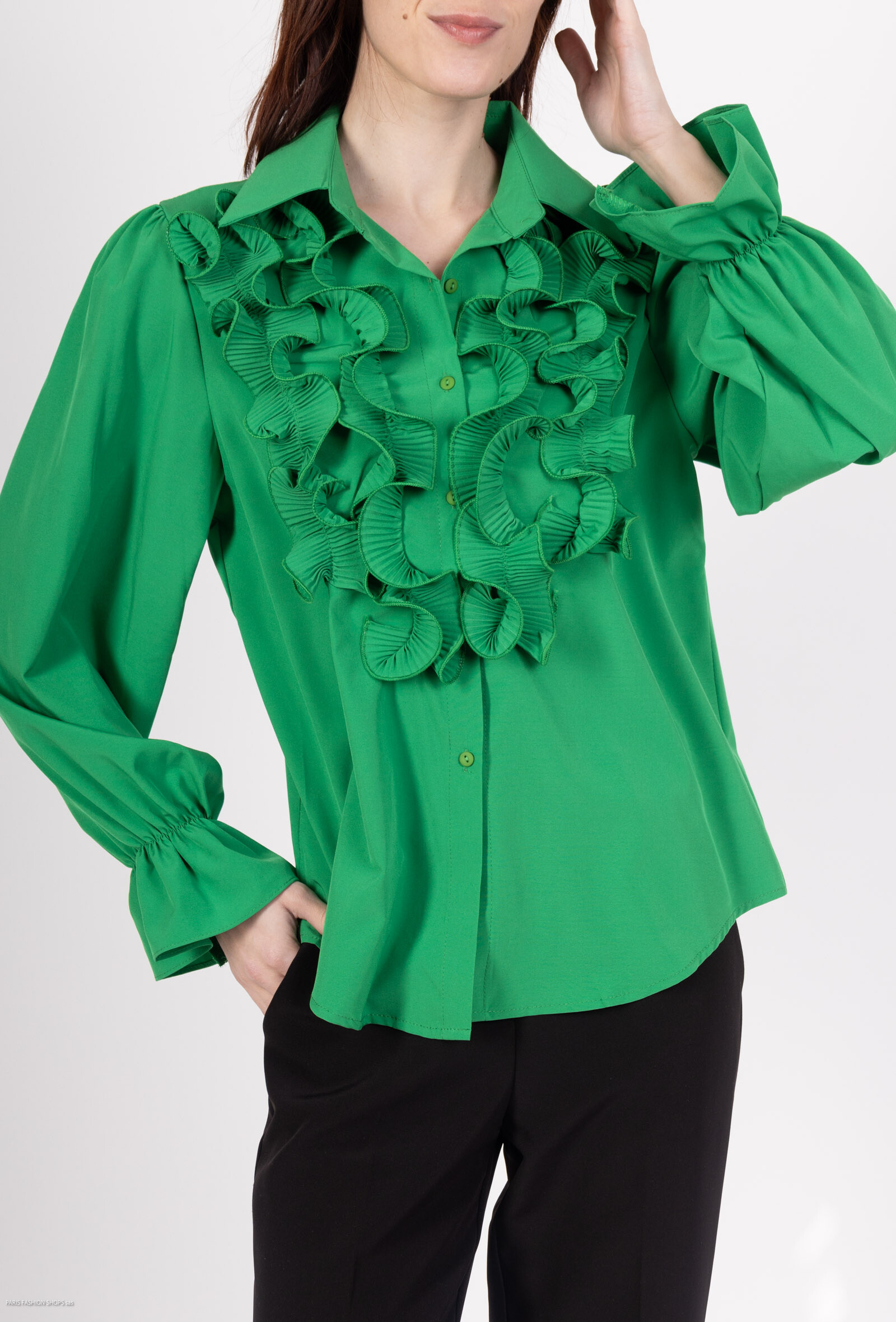 Wholesaler LUZABELLE - Flared ruffled shirt