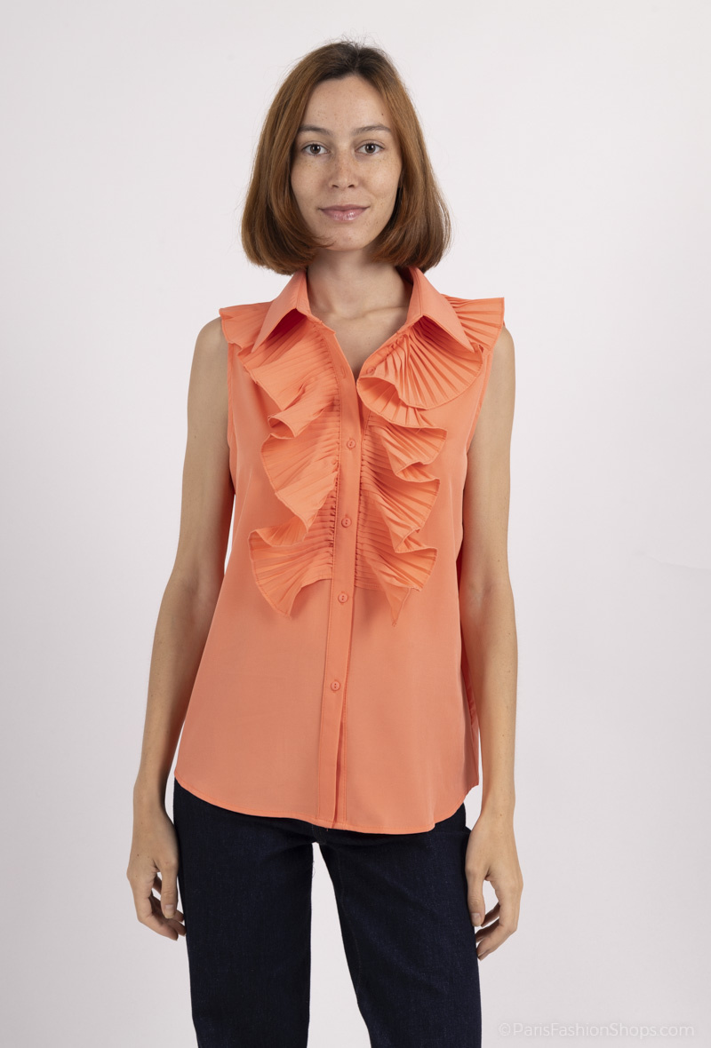 Grossista LUZABELLE - Camicia senza maniche a volant